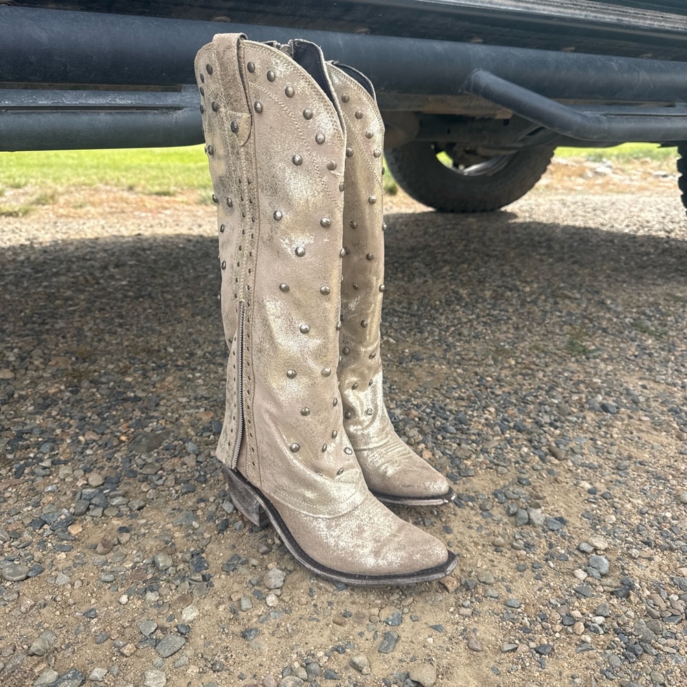 Western metallic boots